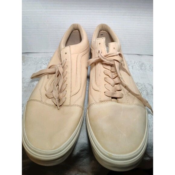 VANS Men's‎ Old Skool DX Ultra Kush Veggie Tan Leather US Size 13 Beige EUC - Picture 3 of 11